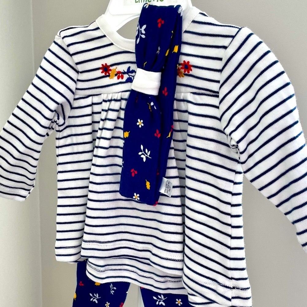 Baby girl 2 piece set plus headband NWT